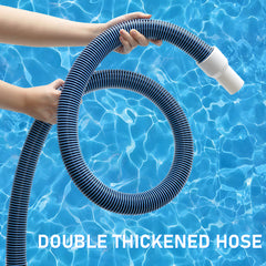 9M EVA Pool Vacuum Cleaning Hose Double Thickened Kink-free Swimming Pools Suction Pipe With 1.5 Inch Diameter Swivel Joint For Above and In Ground Pools