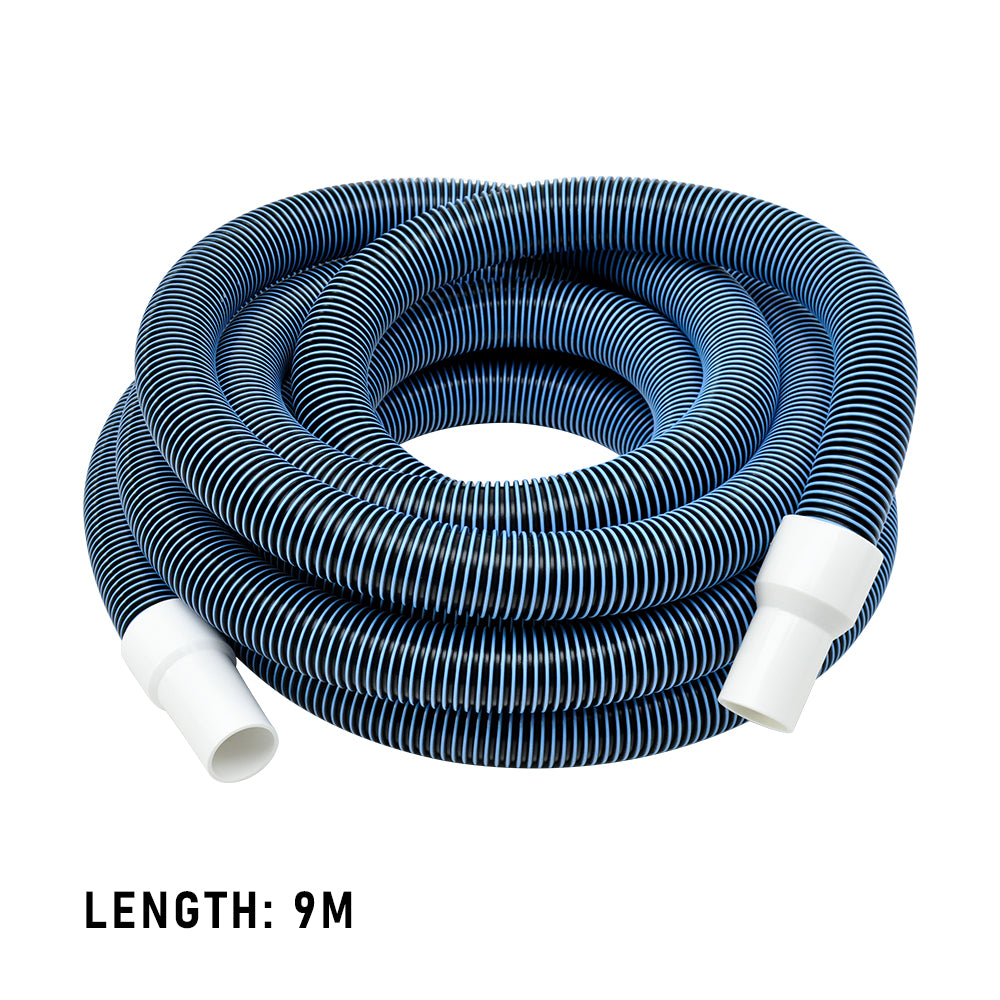 9M EVA Pool Vacuum Cleaning Hose Double Thickened Kink-free Swimming Pools Suction Pipe With 1.5 Inch Diameter Swivel Joint For Above and In Ground Pools