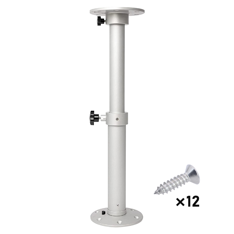 Table Pedestal Telescopic Furniture Leg 46-70cm Height Adjustable Easy Installation Detachable Aluminum Alloy Support for RV Marine Boat Caravan Motorhome