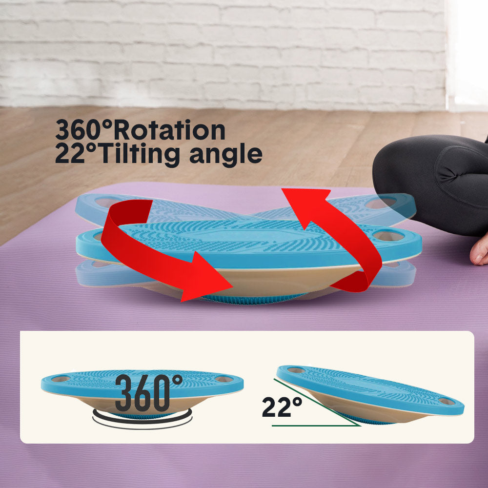 Round Balance Board 360 Rotation Non-Slip TPE Wobble Balance Board Max 150kg Load For Enhancing Core Training Balance Stability Training Fitness Trainer