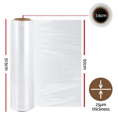 500mm x 400m Stretch Film Pallet Shrink Wrap 1 Roll Package Use Plastic Clear