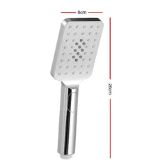 Handheld Shower Head 3.1'' High Pressure 3 Spray Modes Square Chrome