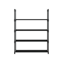 Artiss Shoe Rack Cabinet Stackable 4-tier 12 Pairs Black