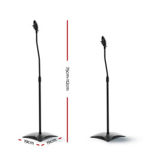 Alpha Speaker Stand 75-112cm Adjustable Height Surround Sound Studio Home 2pcs