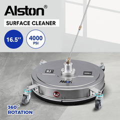 Alston 16.5'' High-Pressure Surface Cleaner-Concrete Cleaner Driveway Cleaner 4000PSI-Stainless Steel with 1/4 Quick Connector For Concrete Driveway Patio Floor