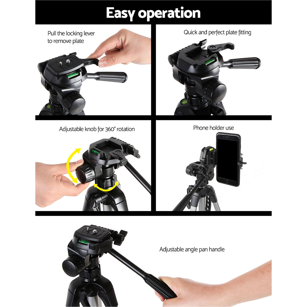 Weifeng Professional Camera Tripod Stand Mount DSLR Travel Adjustable 55-145cm