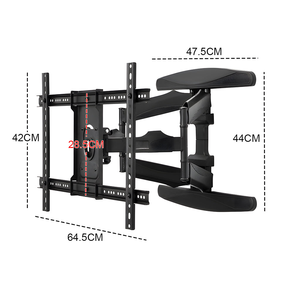 Telescopic Swivel and Tilt TV Monitor Wall Mount Bracket Load up to 85kg Full Motion Long Arm Bracket Max 48.5cm Extension For Most 32-80 inch Flat TVs