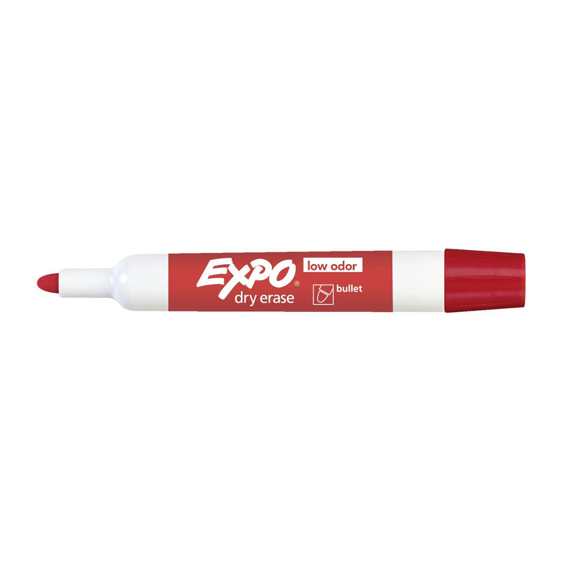 EXPO White Board Marker Blt Tip Red Box of 12