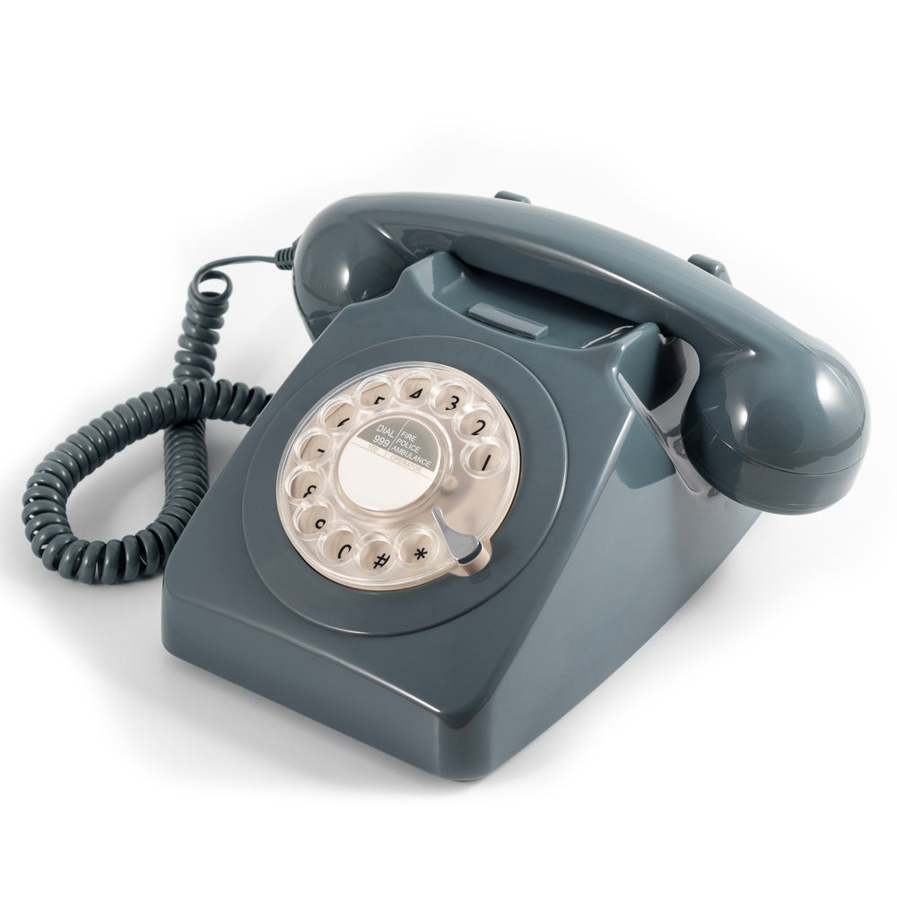 GPO RETRO GPO 746 ROTARY TELEPHONE - GREY