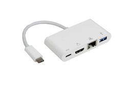 8WARE USB Type-C to USB 3.0 A + HDMI + Gigabit Ethernet with Type-C Charging Port Adapter Cable- Up to 60W