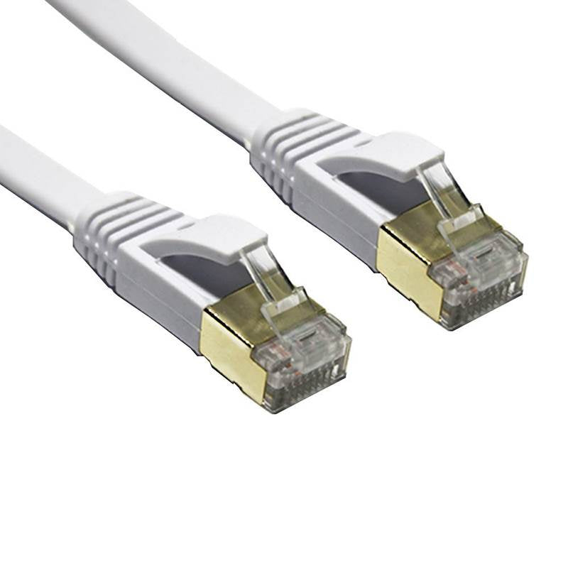 EDIMAX 20m White 10GbE Shielded CAT7 Network Cable - Flat