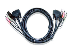 ATEN KVM Cable 5m with DVI-D (Dual Link), USB & Audio to DVI-D (Dual Link), USB & Audio to suit CS178xA, CS164x