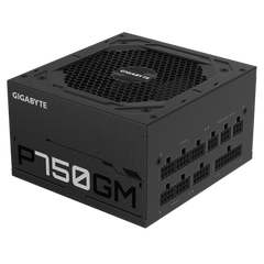 GIGABYTE P750GM 750W ATX PSU Power Supply 80+ Gold >90% Modular 2x8 Pin120mm Fan Black Flat Cables Single +12V Rail Japanese >100K Hrs