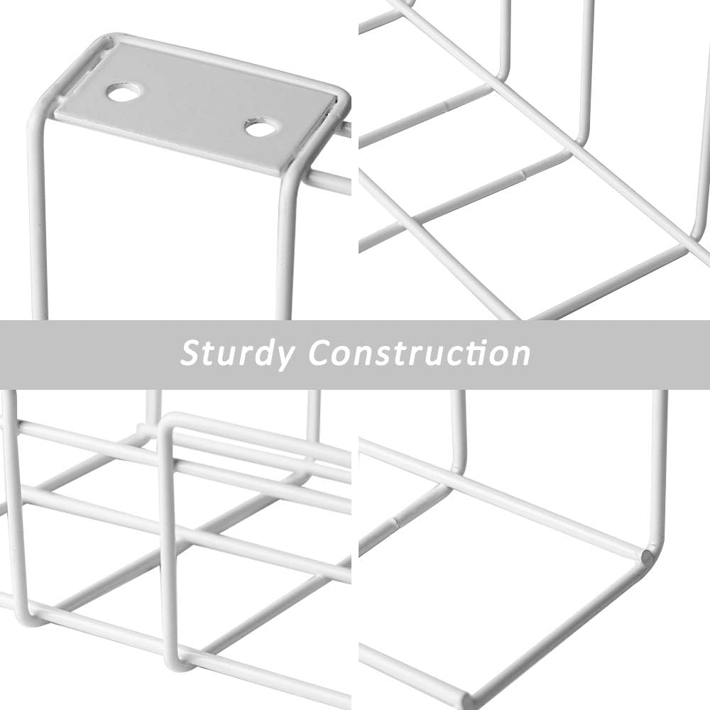 2 Pack Under Desk Cable Management Tray, White