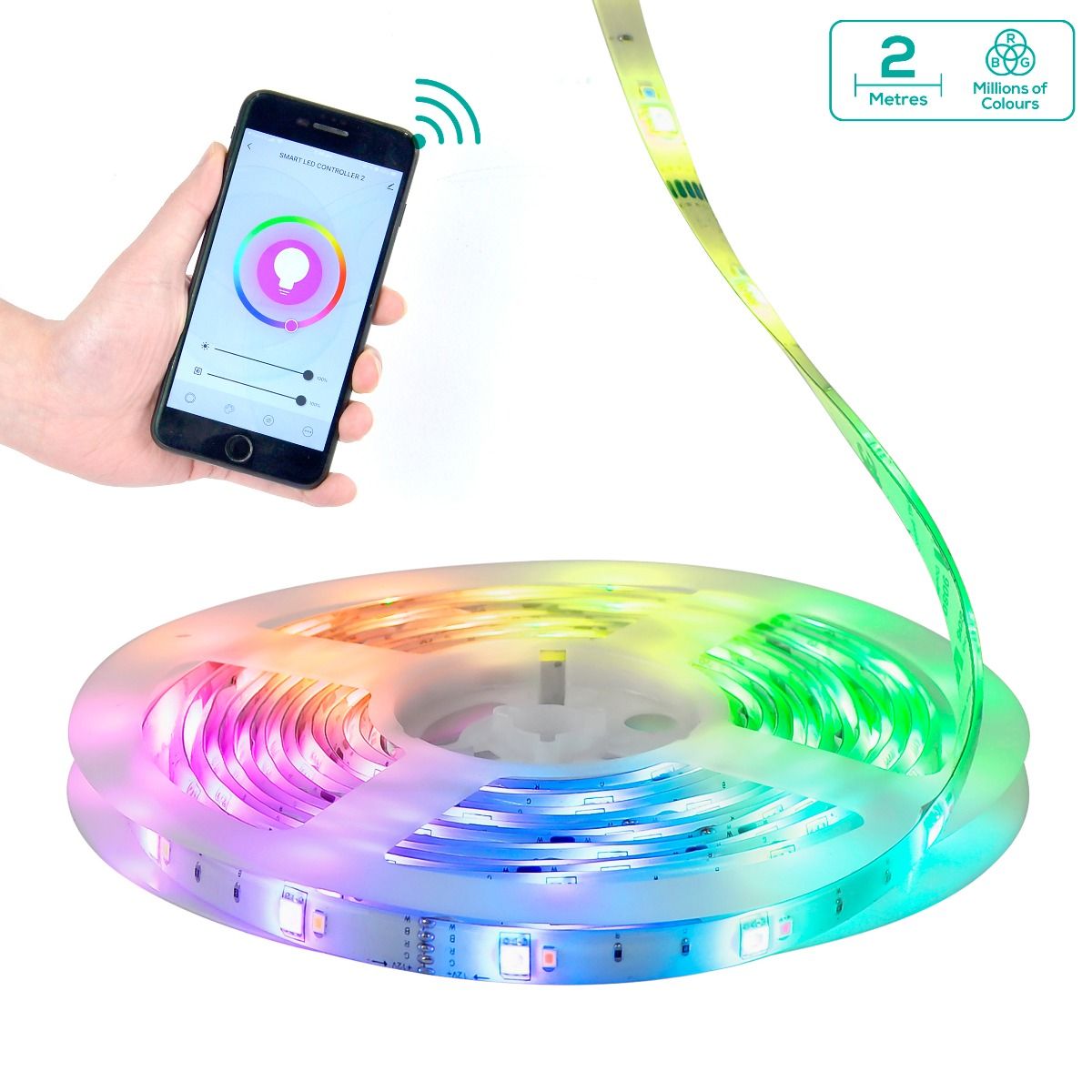 activiva 2m IP65 Smart RGB & Warm White LED Strip Lights