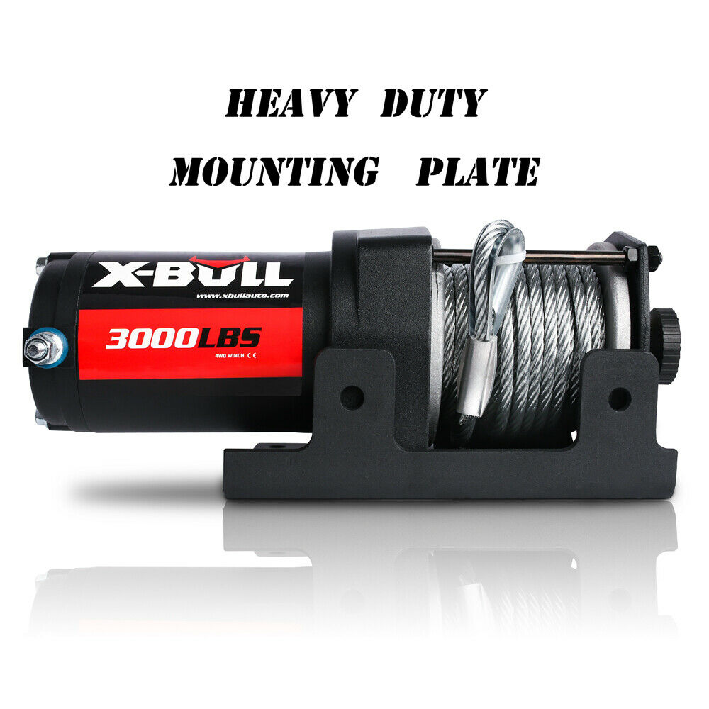 X-BULL Electric Winch 3000lbs/1360kg Wireless 12V Steel Cable ATV 4WD BOAT 4X4