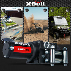 X-BULL Electric Winch 4500LBS/2041KG Steel Cable Wireless Remote Boat ATV 4WD