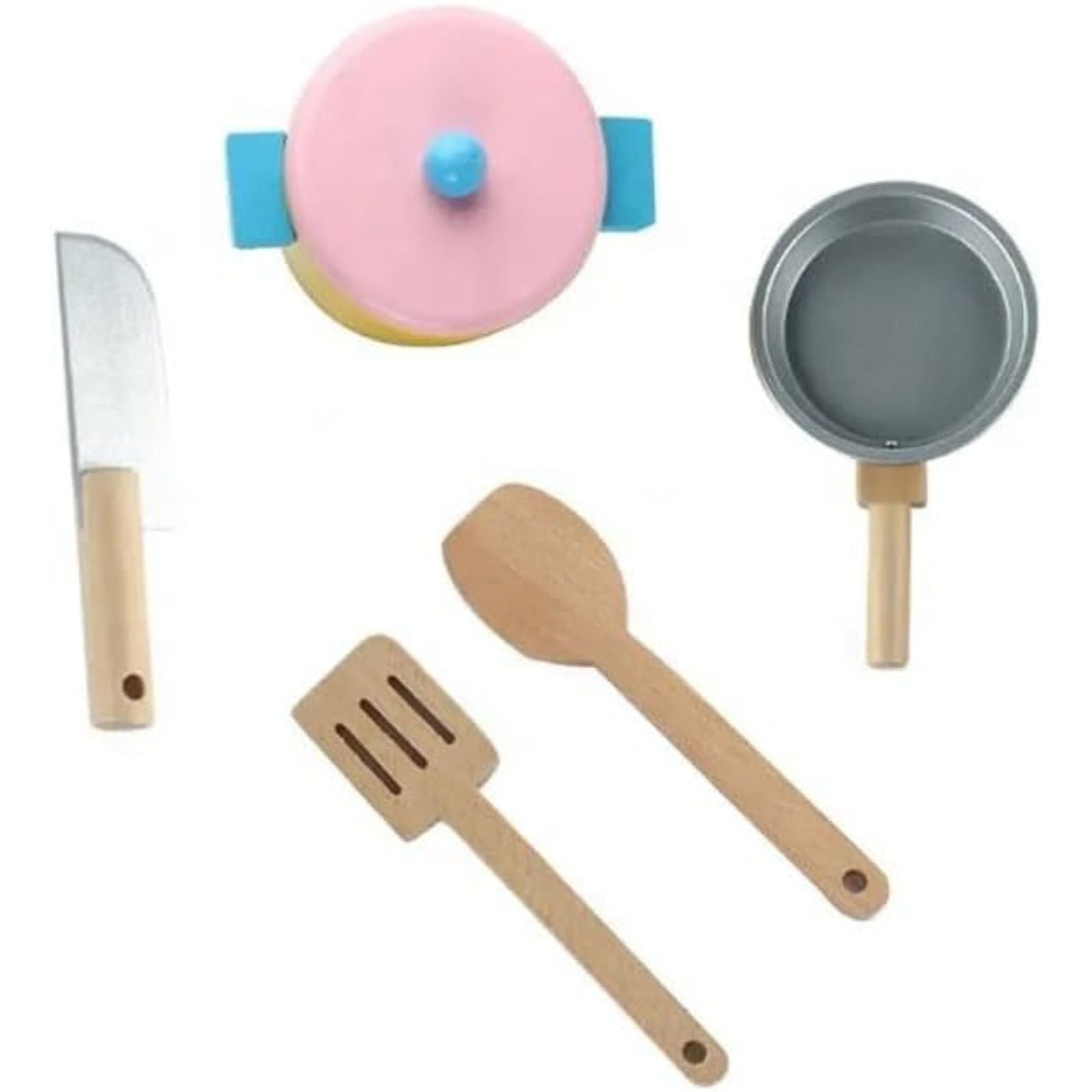 EKKIO Wooden Kitchen Playset for Kids (Puppy Shape Kitchen Set)