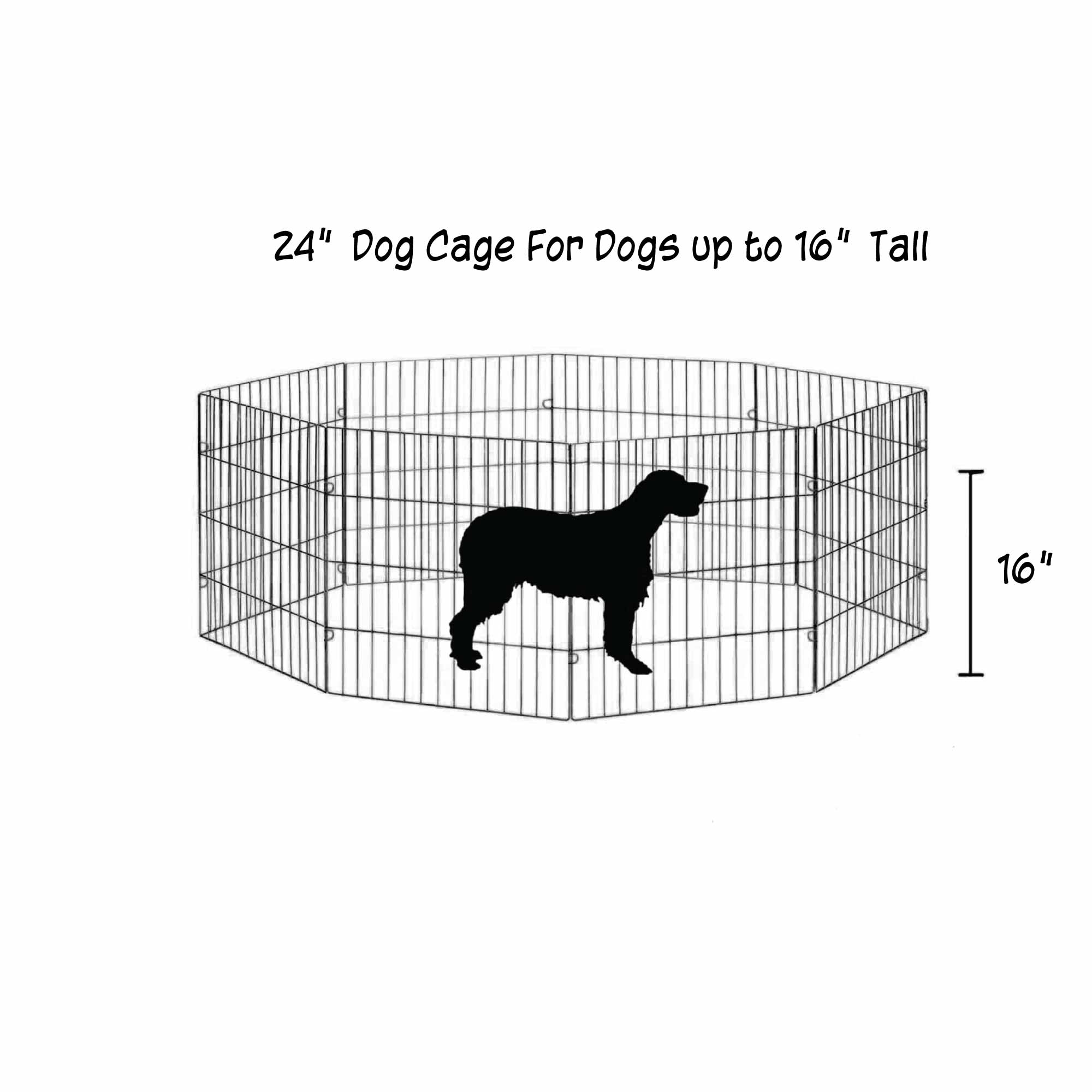 Small Pet Playpen - Dog Cat Foldable Metal Indoor Outdoor Fence - Puppy Kitten