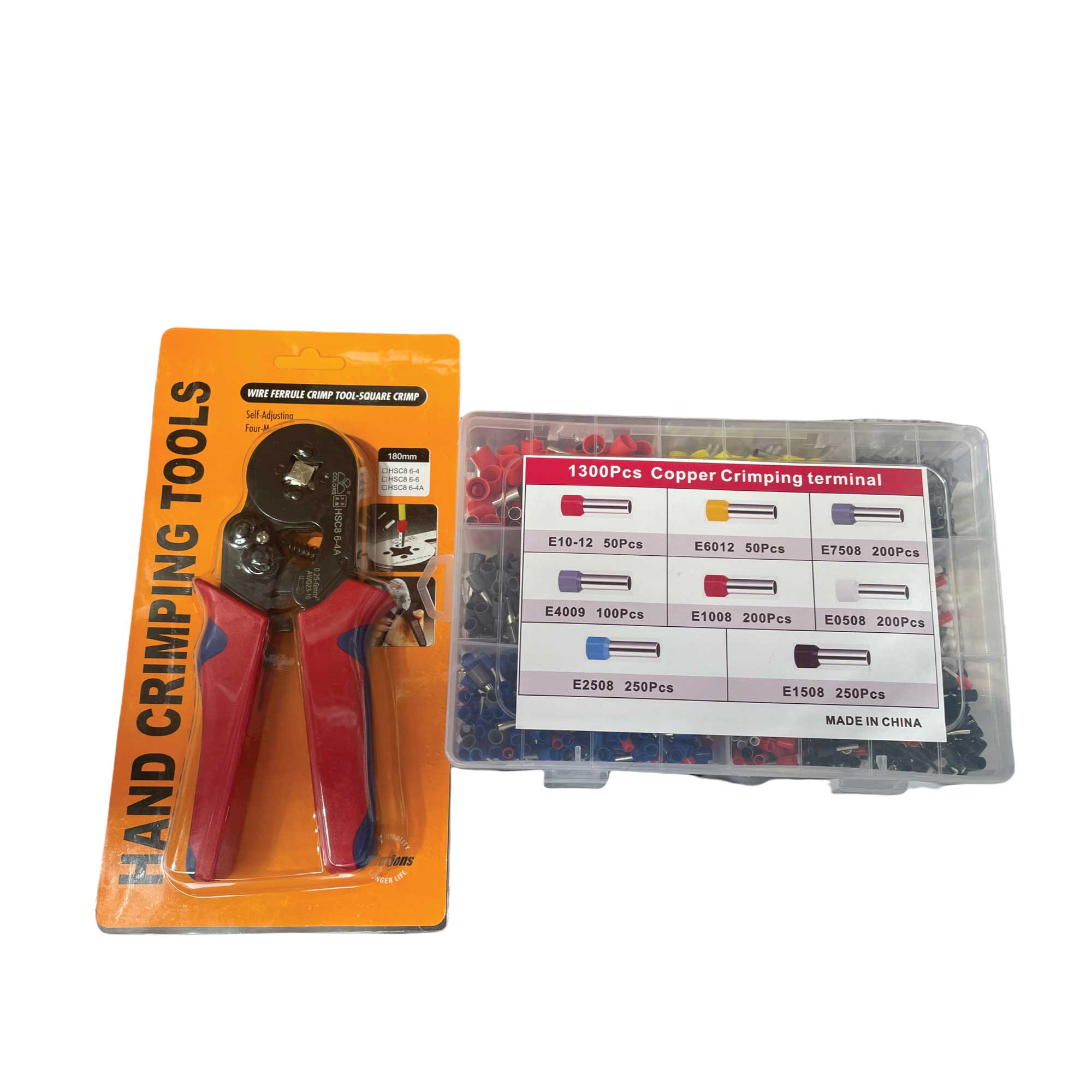 1300 Pcs Bootlace Crimping Ferrule Tool Set Copper Wire Crimper Terminal Plier