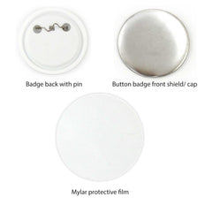 500x Button Badges 58mm - Craft DIY Hobby Accessory Making