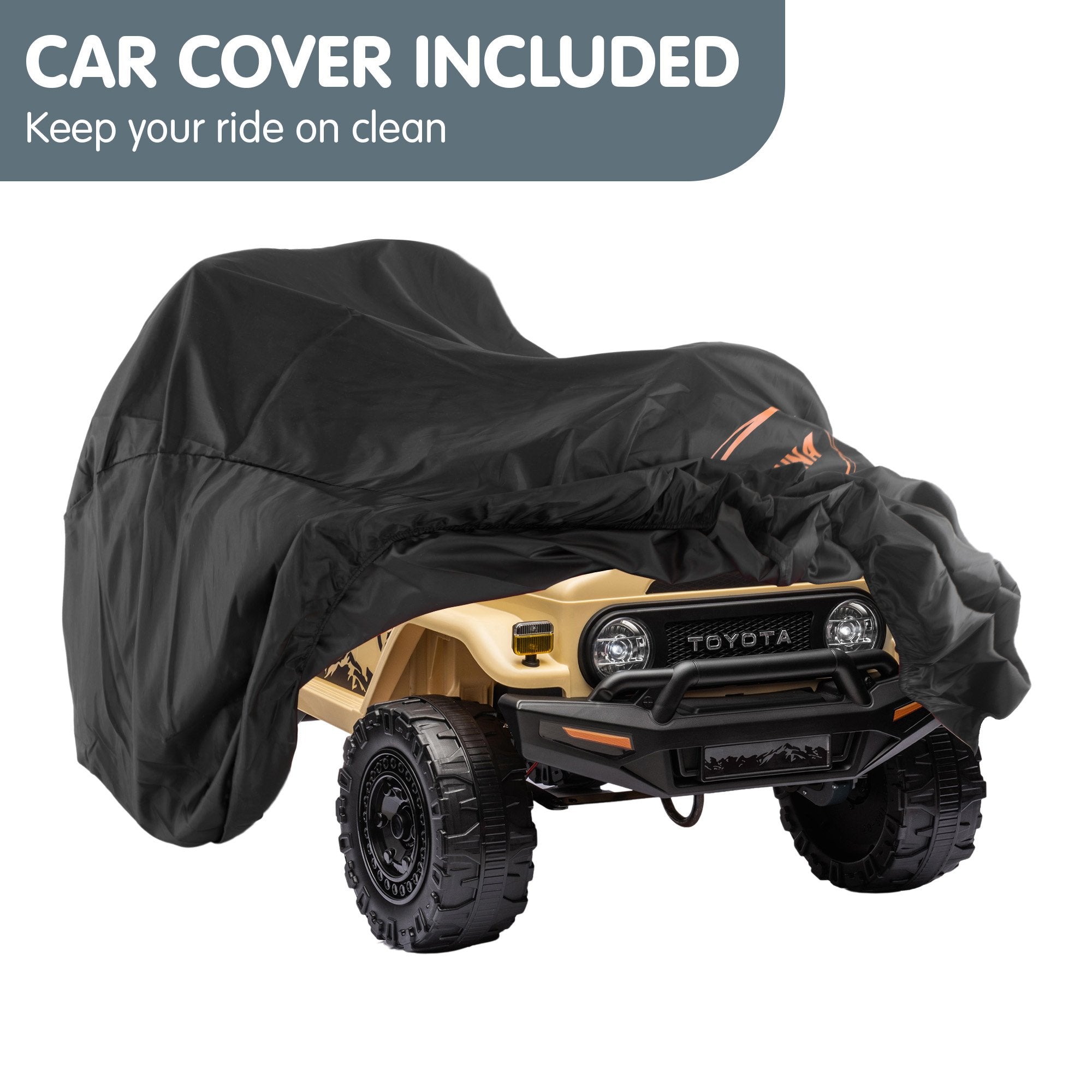 Kahuna Authorised Toyota Fj Cruiser Kids Electric Ride On Car - Khaki