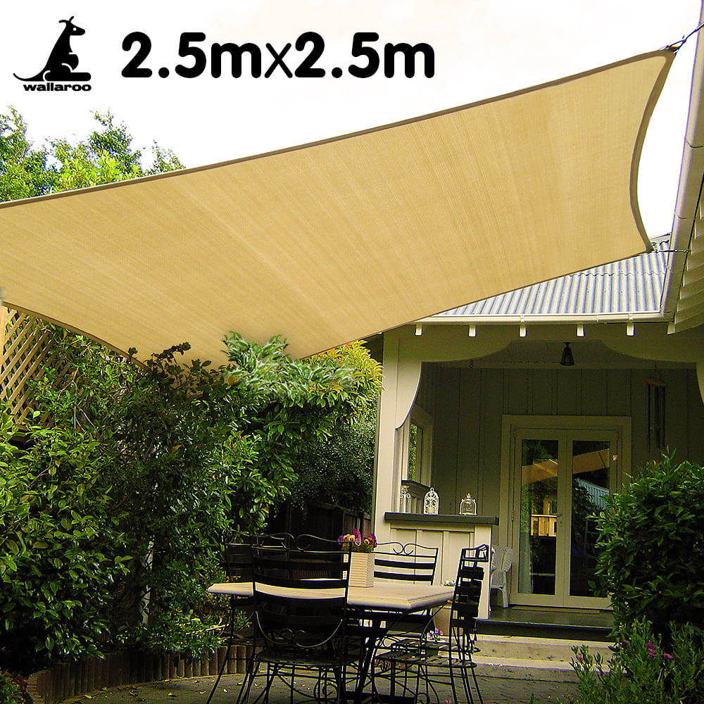 Wallaroo Square Shade Sail 2.5 x 2.5m - Sand