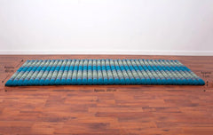 Day bed Roll Out Mattress XL Large Foldout Mat relaxation day bed camping or Yoga Matt Natural Kapok Filled BLUE