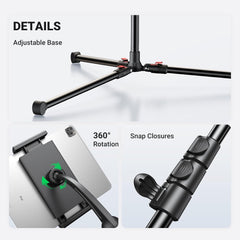 UGREEN 15647 2-in-1 Tablet (Max 12.9 inch) + Phone (Max 7.2 inch) Tripod Stand