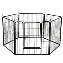 6 Panel Pet Dog Cat Bunny Puppy Play pen Playpen 80x80cm Exercise Cage Dog Panel Fence