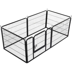 6 Panel Pet Dog Cat Bunny Puppy Play pen Playpen 60x80 cm Exercise Cage Dog Panel Fence