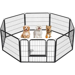 8 Panel Pet Dog Cat Bunny Puppy Play pen Playpen 60x80 cm Exercise Cage Dog Panel Fence