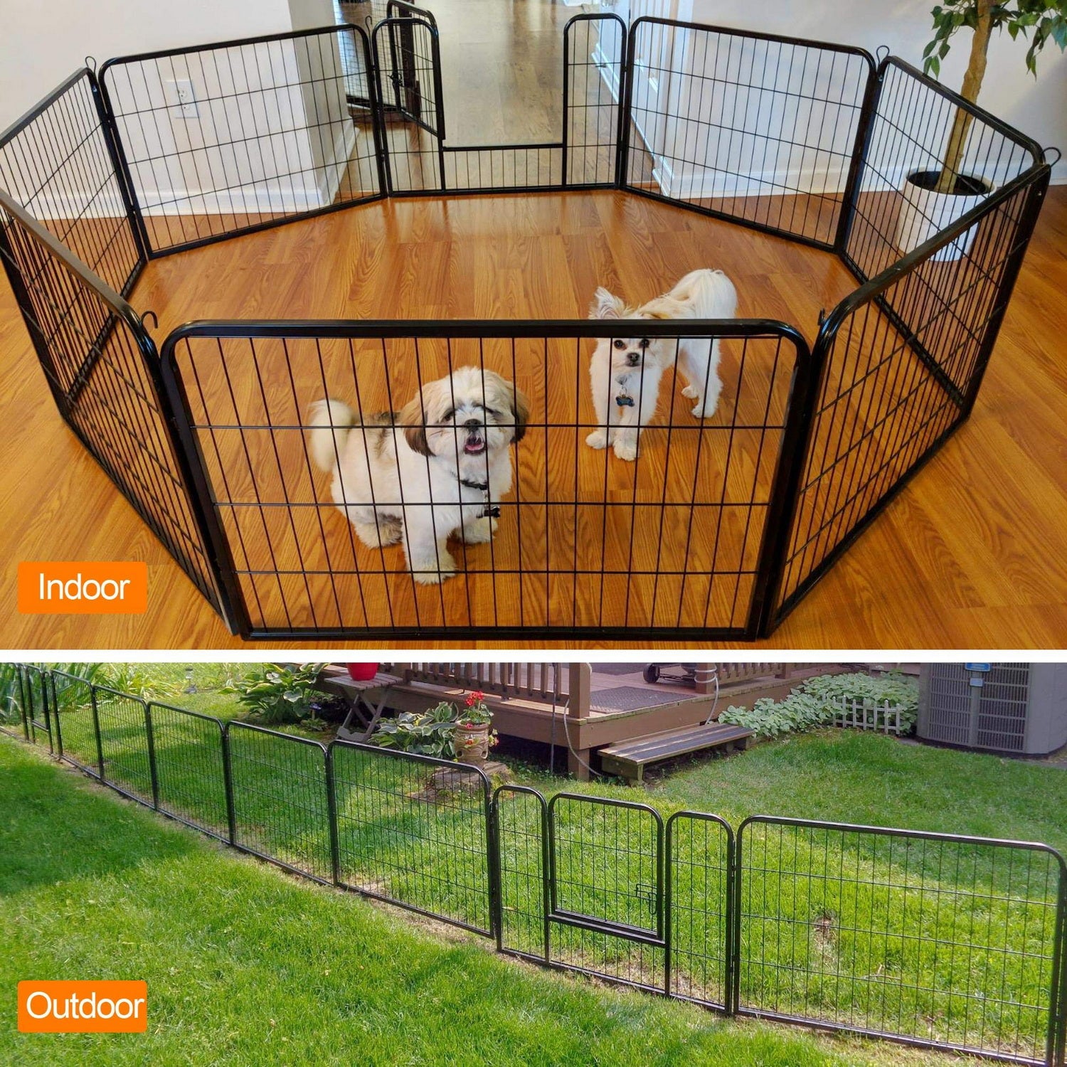 8 Panel Pet Dog Cat Bunny Puppy Play pen Playpen 60x80 cm Exercise Cage Dog Panel Fence