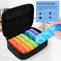 Weekly Pill Organizer 3 Times a Day Pill Box Daily Pill Case Vitamin, Medicine Case