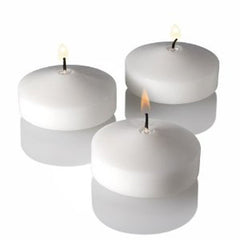 50 Pack of 4 Hour White Floating Candles - 4cm diameter - wedding party decoration