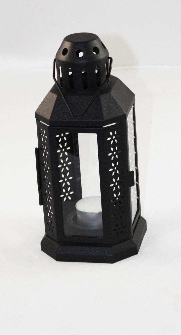 10 Pack of Black Metal Miners Lantern Summer Wedding Home Party Room Balconey Deck Decoration 21cm Tealight Candle