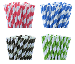 1000 Bulk Wholesale Pack Blue White Drinking Straws Biodegradable Eco Paper Birthday Party Event Bistro Bar Cafe Take Away