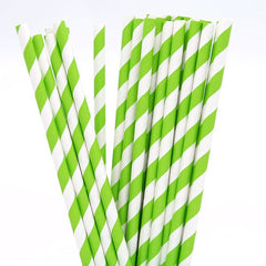 200 Pack Green White Drinking Straws Biodegradable Eco Paper Birthday Party Event Bistro Bar Cafe Take Away