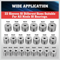 27Pc Universal Pull & Press Sleeve Kit Removal Bushing Driver Set Bearings Seal