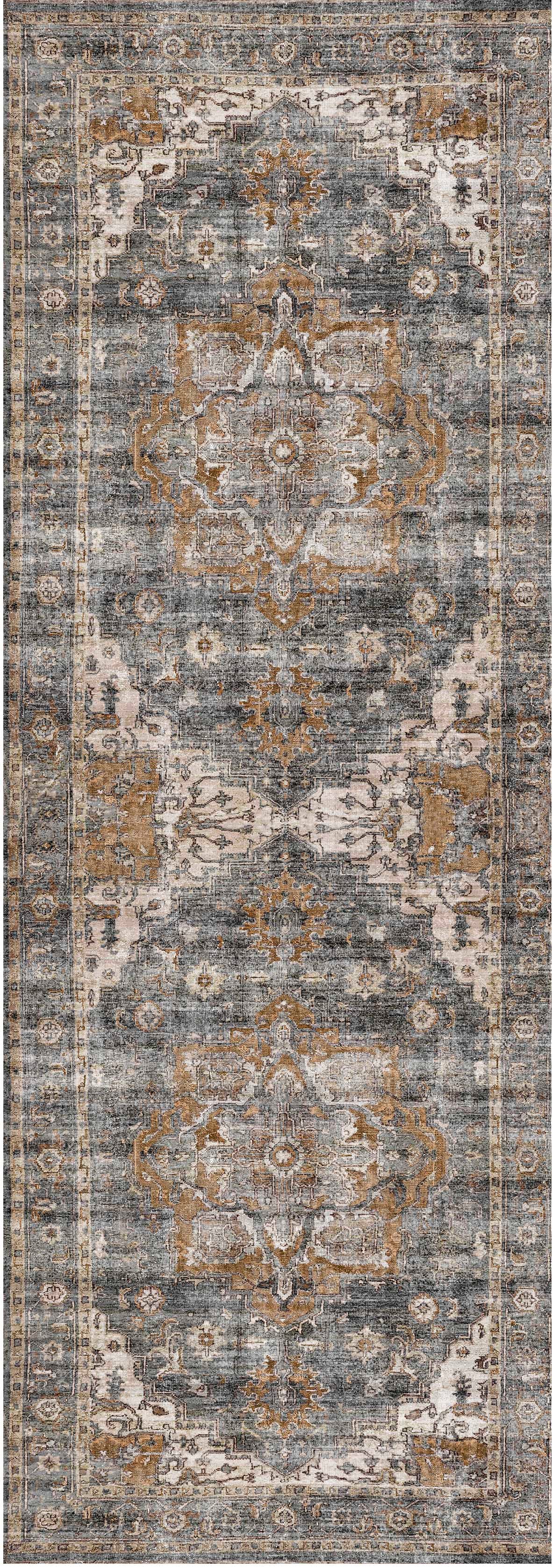 vintage-crown-cezanne-rabbit-gray-inca-gold-distressed-vintage-rug 80X500