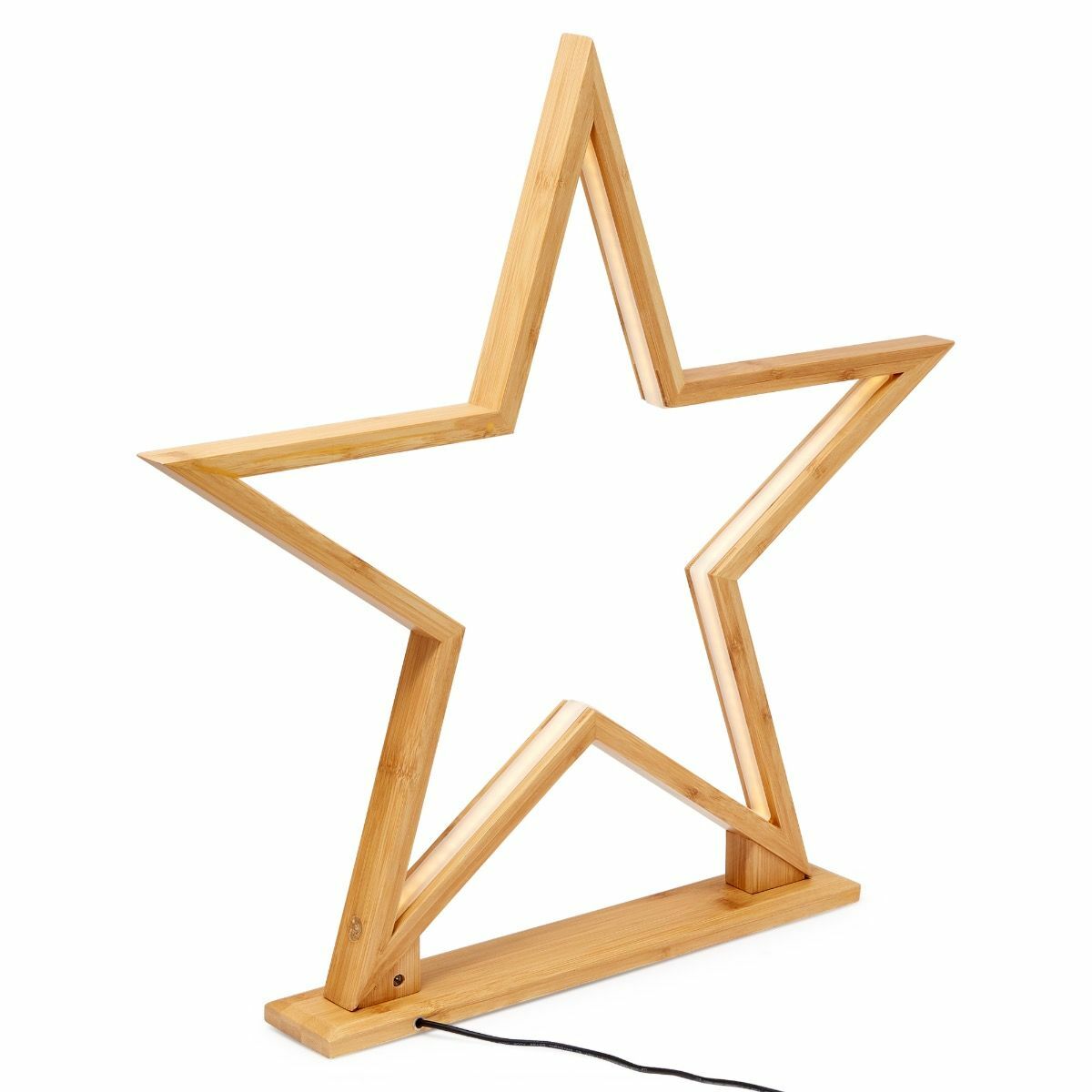 52cm Bamboo Star LED Table Desk Lamp Light Modern Designer - Natural