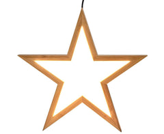 2x Large Bamboo Star LED Hanging Lamp Light Home Decor Lighting  - Natural