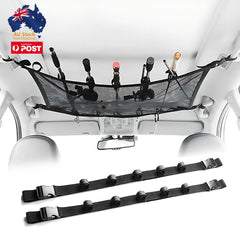 Car Fishing Rod Strap Vehicle Rod Carrier Storage Net Fishing Pole Holder SUV-2PCS Black Fishing Strap