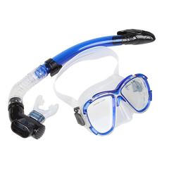 Adult Snorkeling Swimming Diving Mask & Snorkel - Quality Tempered Glass