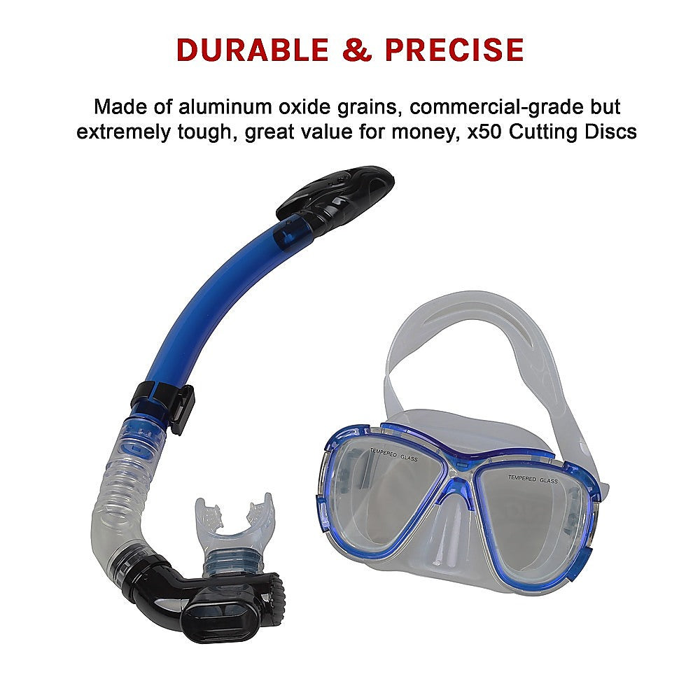 Adult Snorkeling Swimming Diving Mask & Snorkel - Quality Tempered Glass