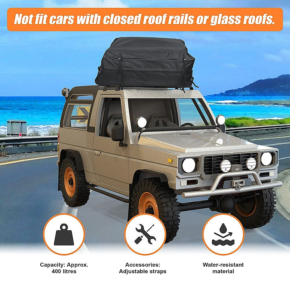 458 Litre Large Car Cargo Travel Rain Proof Roof Top Bag Storage Carrier Box