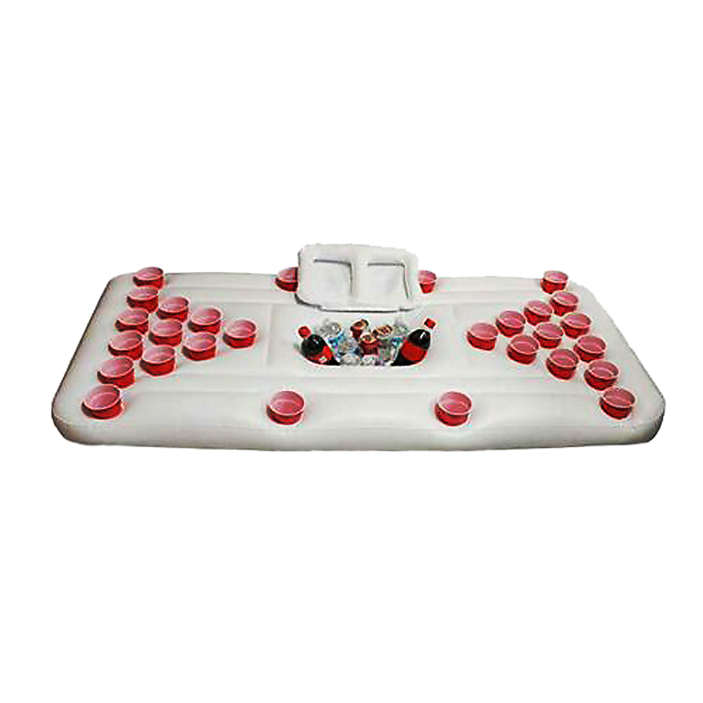 Big PVC Inflatable Beer Pong Raft Floating Pool Party Pong Game Table Lounge Toy