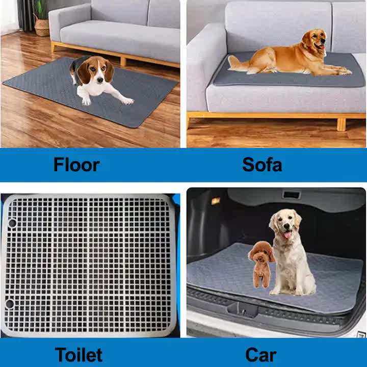 2 PCS Washable Waterproof Pet Pad -Non-Slip, Absorbent, Reusable Mat for Dogs and Cats L(100*70cm)