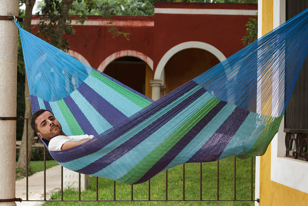 Mayan Legacy Bed Cotton hammock - in Oceanica colour