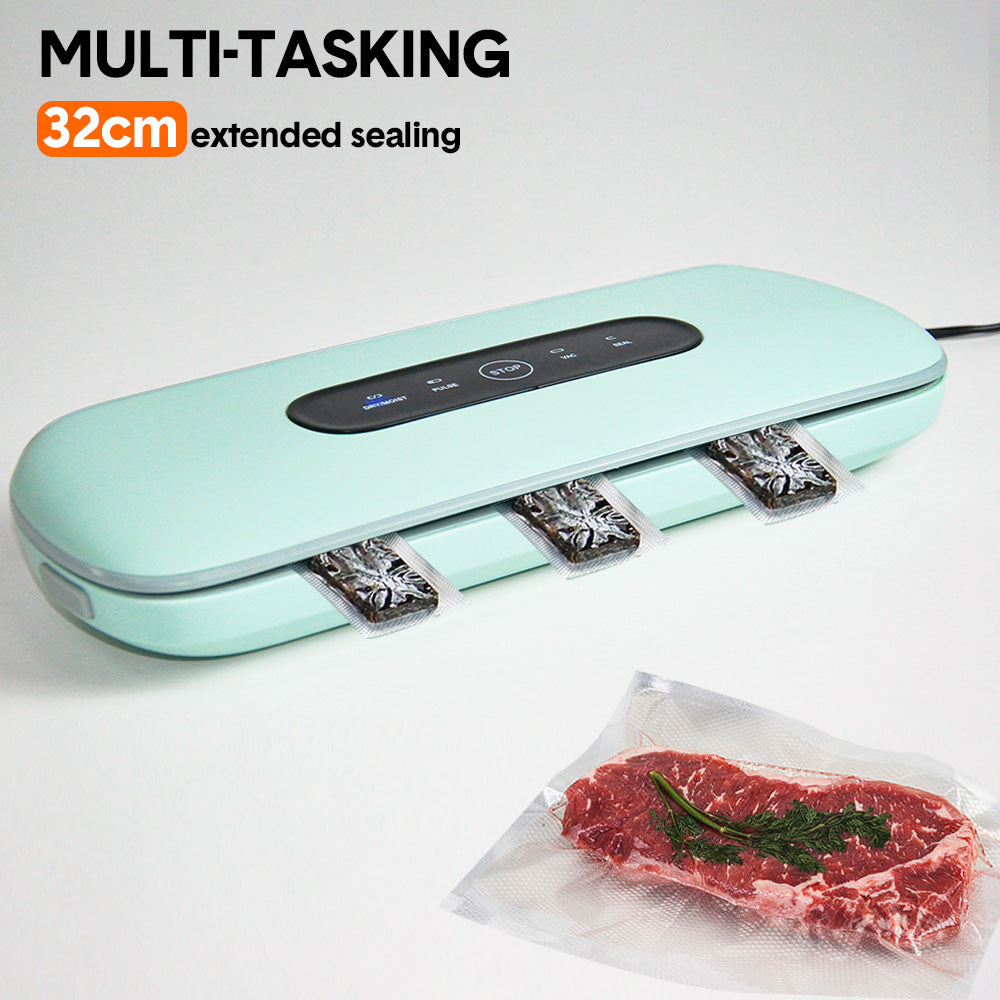 Vacuum Sealer Machine Portable Seal Fresh Food Storage Suction Multi Function Dry Wet Food Preservation Saver with 40 Seal Bags One Touch Automatic Sealing